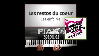 Les restos du cœur  Les enfoirés  Piano Solo Studio [upl. by Chilt]