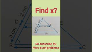 If DEBC then find the value of x by using BPT theorem class10maths maths bptclass10 [upl. by Aremus955]