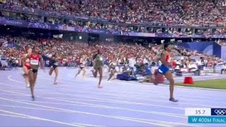 Marileidy Paulino wins 400m Womens final Olympics Paris 2024 for Dominican Republic Gold [upl. by Atinus]