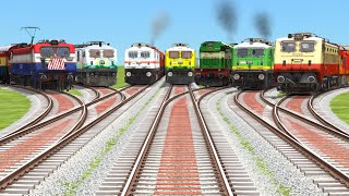 More Trains Crossing By Bumpy Branched 📈 Daimond Railraod Tracks railworks 3 train videos railway [upl. by Agamemnon937]