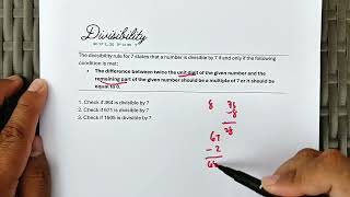 Mathicum Vlog 5 Divisibility Rule for 7 [upl. by Smalley]