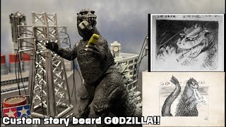 1954 storyboard custom Godzilla figure concept 1954 Godzilla by RicsanToys [upl. by Fisch]