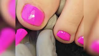 Preparing and painting toenails pedicure [upl. by Elttil]