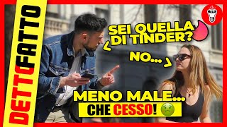 quotAbbiamo matchato su Tinder No Meno Malequot  Detto Fatto Ep37  Candid Camera  theShow [upl. by Gnal]