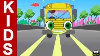 Wheels On The Bus Go Round And Round  Kids Songs amp Nursery Rhymes With Lyrics By TingooKids [upl. by Nylesoy]