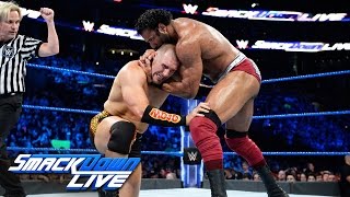 Mojo Rawley vs Jinder Mahal SmackDown LIVE April 11 2017 [upl. by Lebana]