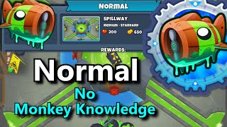 Bloonarius Normal Tutorial  No Monkey Knowledge  Spillway BTD6 [upl. by Atterrol]