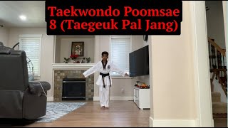 Taekwondo Poomsae 8 Taegeuk Pal Jang [upl. by Anisirhc]