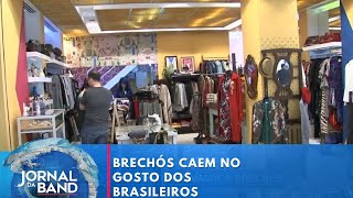 Brechós caem no gosto dos brasileiros devido ao consumo consciente  Jornal da Band [upl. by Ngo]