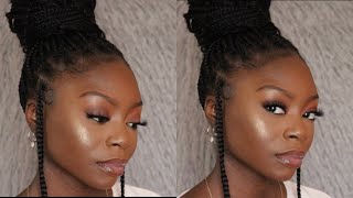 Soft Brown Smokey Eye Tutorial For Dark Skin  Beginner Friendly [upl. by Aires]