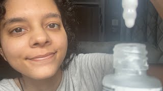 ASMR Doing your night time Skincare routine  Camera touching Dropper Cotton pads Qtips Lipbalm [upl. by Pauletta714]