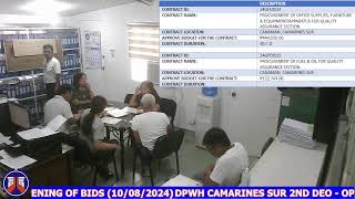 Procurement Livestream for DPWH Camarines Sur 2nd DEO on OCTOBER 08 2024 [upl. by Seymour]