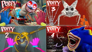 Poppy Playtime 1234 Full Game  Poppy Playtime 1 vs 2 vs 3 vs 4 Which Has the SCARIEST Jumpscares [upl. by Haddad564]