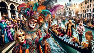 Venice Carnival 2024  The Best Moments  The best masks of Venice  The most beautiful city [upl. by Harret]