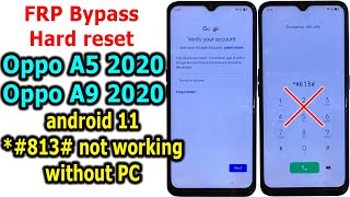 Oppo A5 2020A9 2020 Android 11 How to Hard resetFRP BypassGoogle Account Lock Bypass without PC [upl. by Ahseenal]