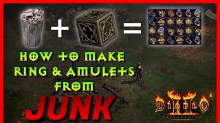 Diablo 2 Resurrected  Make New Rings and Amulets from Junk Horadric Cube [upl. by Morie]