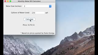 Monthly Water Bill Calculator Java Program [upl. by Shornick]