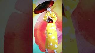 Belle in a Japanesestyle disney belle art japan japanese kimono [upl. by Rubetta658]