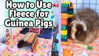 How to use FLEECE for GUINEA PIGS  how fleece bedding works how to use it properly amp pros amp cons [upl. by Zaragoza]