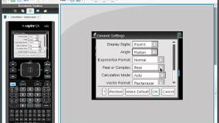 TiNspire CAS Changing Your Settings Degrees Radians Decimals etc [upl. by Enillebyam]