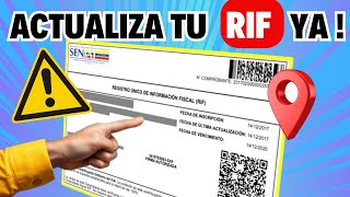 Cómo Actualizar el RIF en el Portal del SENIAT Venezuela 2024  Guía Paso a Paso [upl. by Mattland]