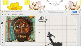 How to use Grid to create a Digital Pastiche in Jam board  real time  Jamaican Artist [upl. by Ungley]