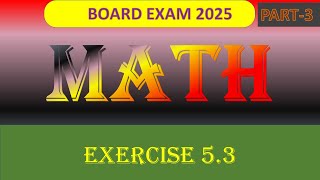 JAC BOARD EXAM MATH PRASHNAWALI 53 PRASHNAWALI 53 JAC BOARD EXAM 2025 [upl. by Acirtal]