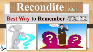 Recondite How to Remember English vocabulary with tricks mnemonics synonyms antonyms examples [upl. by Labotsirc]