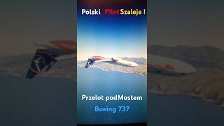 Przelot pod mostem Golden Gate w San Francisco Boeing 737 Polski Pilot widziałam orła cień shorts [upl. by Alenairam]