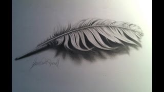 Drawing a 3D Feather [upl. by Aitahs509]