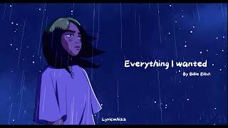 Billie Eilish  everything i wanted Lyrics [upl. by Ruhtracm]