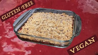 How to Make GLUTEN FREE Plum Crumble Bars Vegan Lightly Sweet Simple [upl. by Zelle]