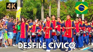 4K DESFILE CÍVICO  Celebrando a Independência do Brasil [upl. by Ytak]