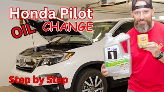 How to change oil on a 2022 Honda Pilot step By Step [upl. by Valery]