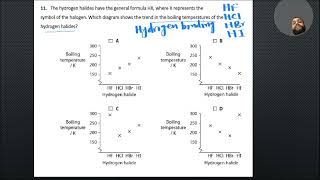 Intermolecular forces Hydrogen Bonding and LDF and variation of boiling points of hydrogen halides [upl. by Cleopatra488]