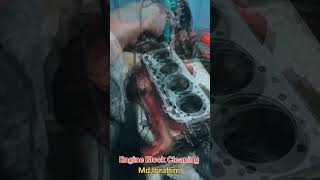 Engine block cleaning  Cleaning the inside of a cyliner liner  Md Ibrahim Hlk Karnataka India [upl. by Kcirddehs332]