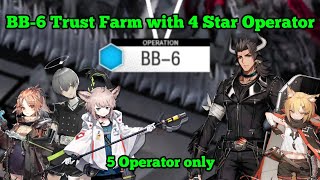 Arknights BB6 Trust Farm with 4 Star Operator only [upl. by Vedi]