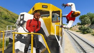 Surviving 1M Bounty On The Train In GTA 5 RP [upl. by Greysun]