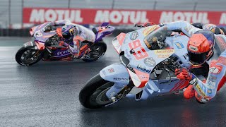 MotoGP 24  Marc Marquez crash Mandalika hujan start akhir podium 1 [upl. by Frasier]