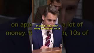 Sen Hawley SLAMS Johnson amp Johnson Executive For Attempting To Get Out Of Paying Their Plaintiffs [upl. by Dane]