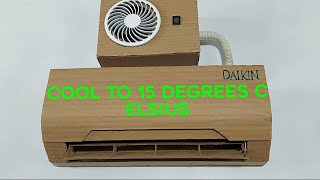 Air conditioner made from cardboard cools 15 degrees Celsius [upl. by Follansbee]