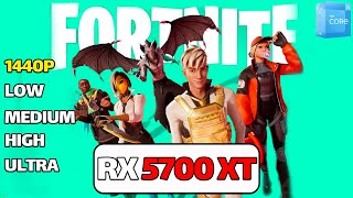 Fortnite RX 5700 XT  i3 12100f  1440p low mediumhighultra [upl. by Loleta]