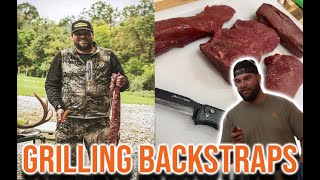 BEST VENISON RECIPE FOR THE GRILL STUFFED BACKSTRAP [upl. by Halyhs935]