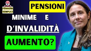 🟨 PENSIONI MINIME E DINVALIDITA QUANTO AUMENTERANNO❓ SCOPRIAMOLO❗️ [upl. by Scrope992]