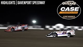 World of Outlaws CASE Late Models  Davenport Speedway  August 25th  HIGHLIGHTS [upl. by Lasonde]