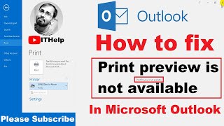 Print Preview is not Available II Print Preview Problem II Print Preview is not Available in Outlook [upl. by Kapor]