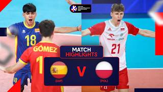 Highlights  Spain vs Poland  CEV U18 Volleyball European Championship 2024  Bronze Medal M [upl. by Femi]