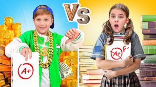 Rich vs Poor SCHOOL Student  More Best School Videos [upl. by Guy]