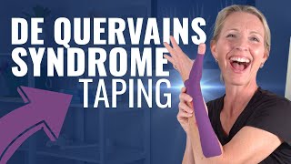 How to Tape De Quervains Syndrome Do It Yourself Taping to Stop Thumb Pain [upl. by Disini]