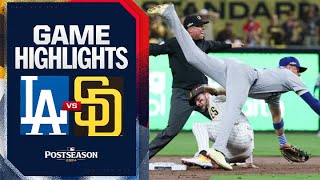 Dodgers vs Padres NLDS Game 3 Highlights 10824  MLB Highlights [upl. by Leiuqese]